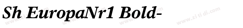 Sh EuropaNr1 Bold字体转换